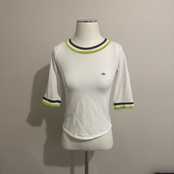 Lacoste Tops - Lacoste Y2K Round Neck 1/2 Sleeves Top Tenis Activewear Preppy
